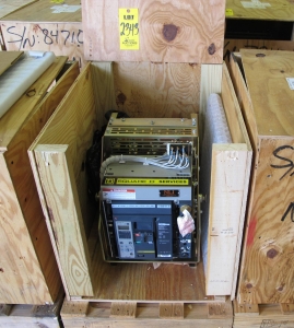 BREAKER, CIRCUIT, 600 FRAME AMP RATING, MASTERPACT NT 08N1 KIND, 3 POLE, 480 VOLT RATING, CRADLE KIRK KEY OPTION. SQUARE D DIRECT REPLACEMENT FOR 1E ABB K-600S INCLUDES ONE NEW 18" DOOR, MOUNTS USING EXISTING HINGES > CONTINUOUS CURRENT: 600A > INTERRUPTING RATING: 30KA @ 535 VAC > 125VDC OPERATED > MICROLOGIC TRIP UNIT 5.0A > 250A SENSOR > 250A SENSOR PLUG > 18" DOOR, PART # NLI-NT08N1-LISB8-KK-EODC-SR-001 (W-44) LOADING & HANDLING FEE $15-